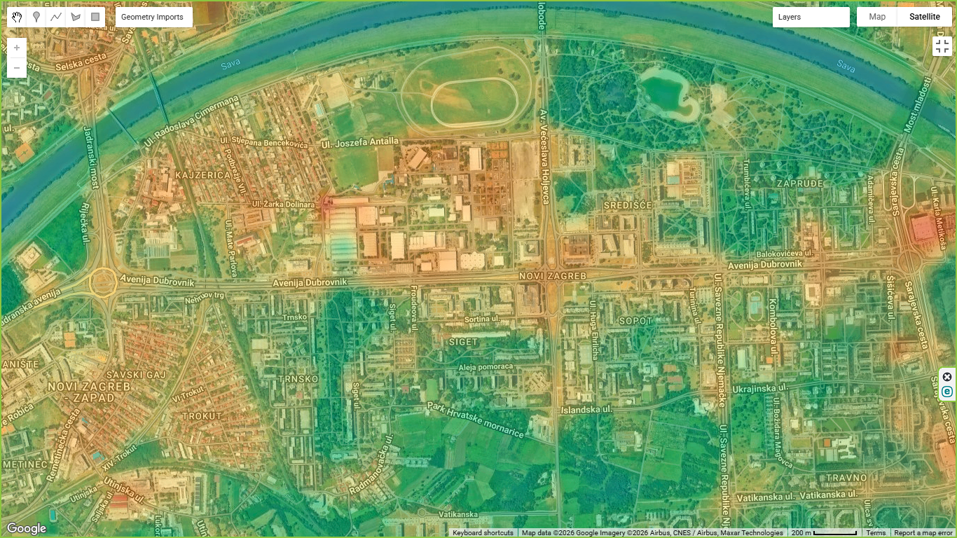 Novi Zagreb — the space between buildings
