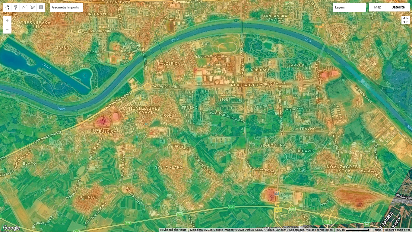 Connected green space — Novi Zagreb and the Sava